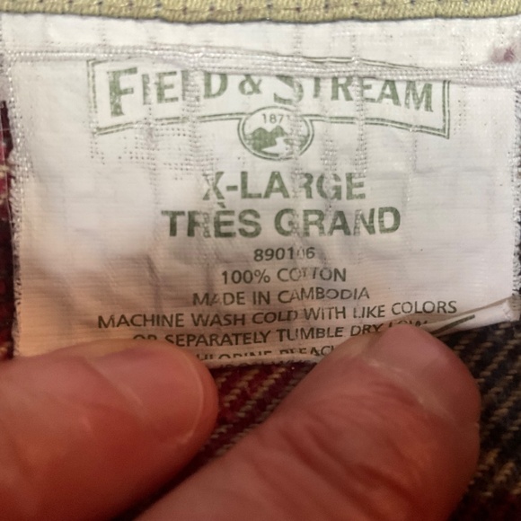 Heavy Cotton Flannel Shirt by Field & Stream (size XL) - Picture 4 of 8